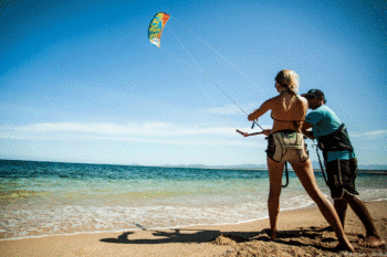 kiteboarding lessons at palapas ventana in la ventana Mexico