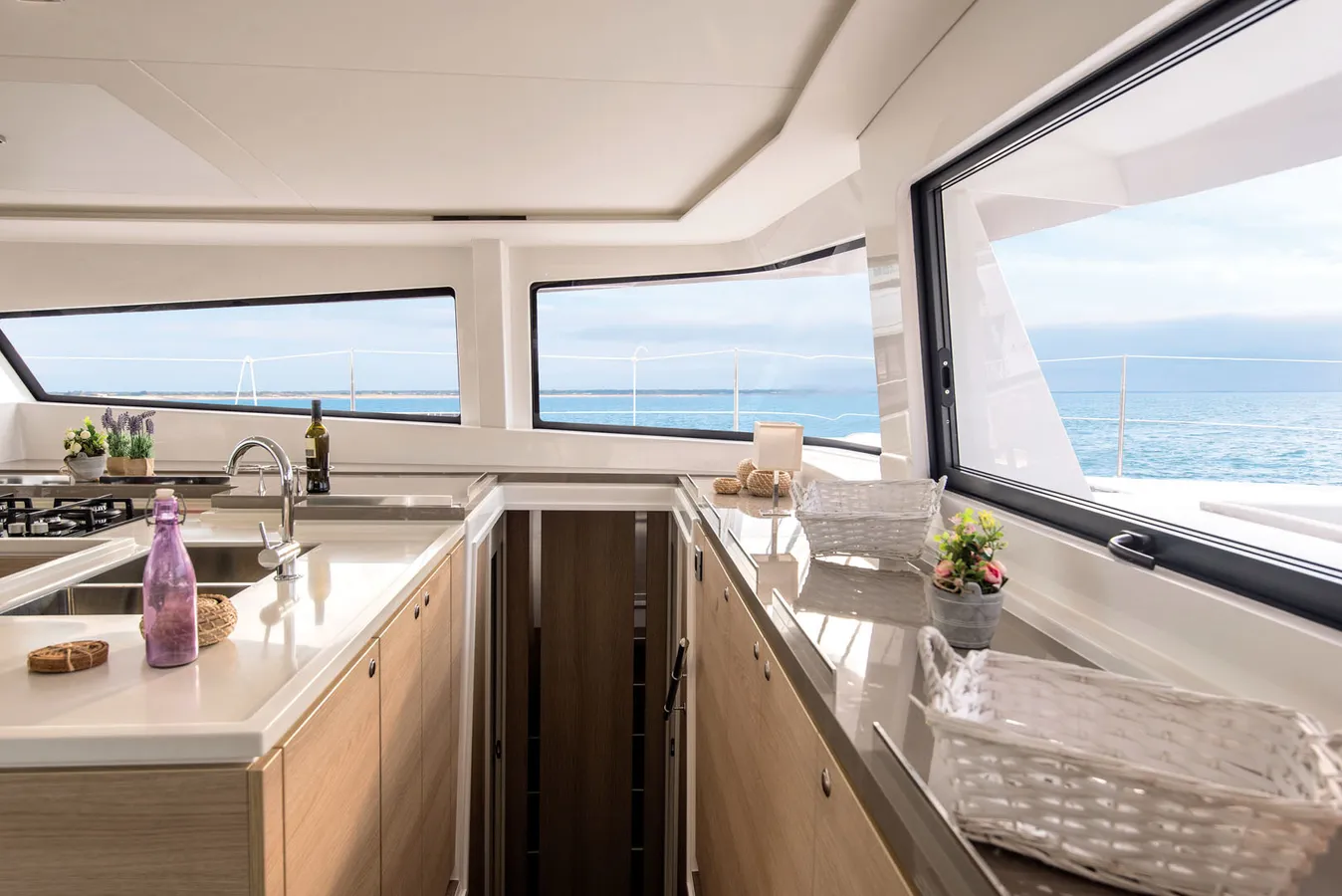 Catamaran interior