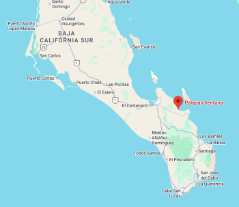 map of palapas ventana la ventana bcs mexico