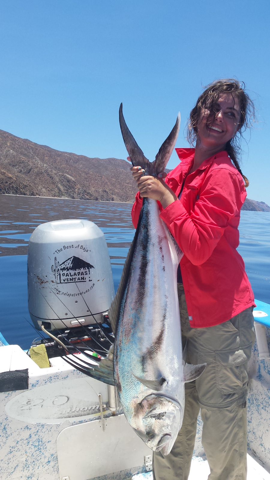 Bay fly fishing Palapas Ventana La Ventana BCS Mexico Fly fishing Palapas Ventana La Ventana BCS Mexico - bay fishing day