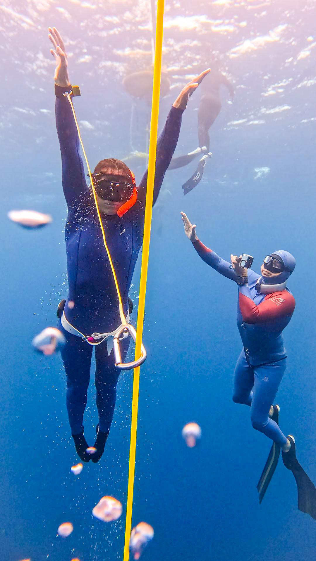 Depth line training in the Sea of Cortez