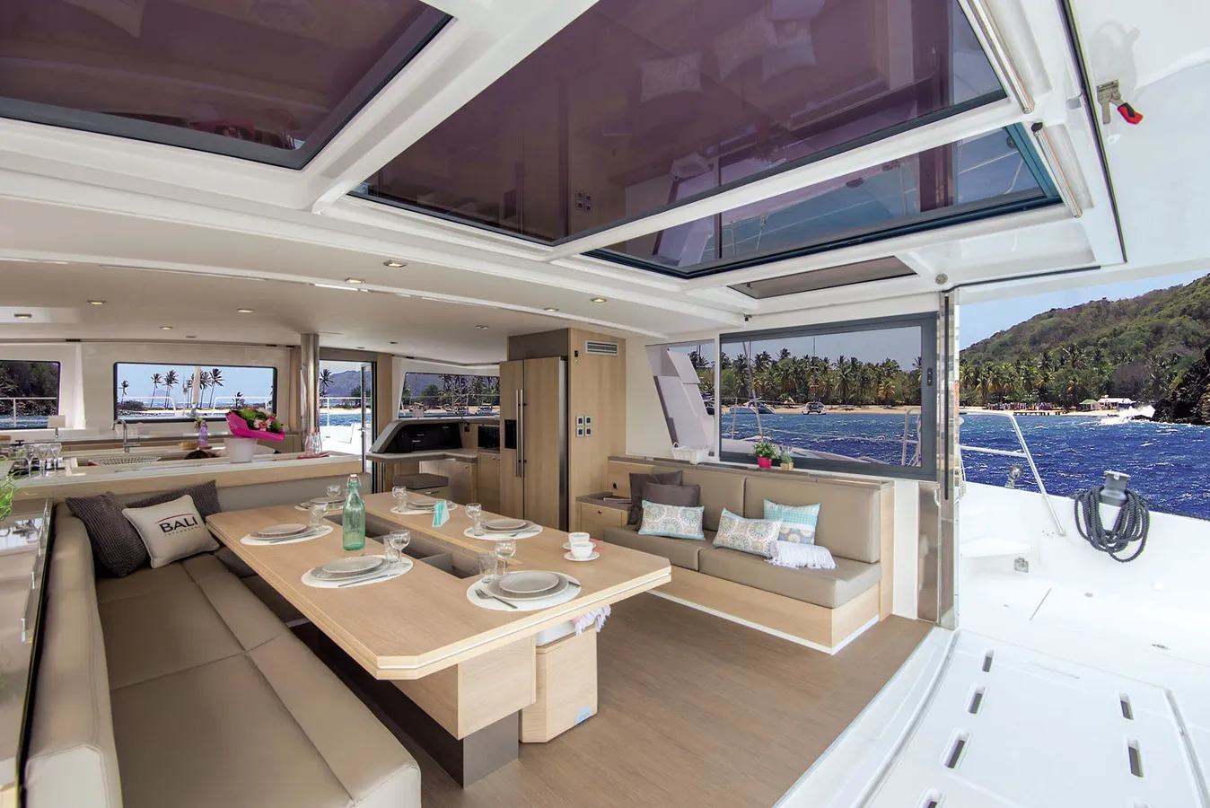 Catamaran interior